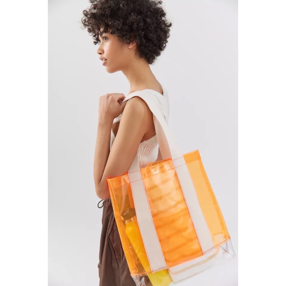 Urban Outfitters. Thick PVC transparent tote bag.